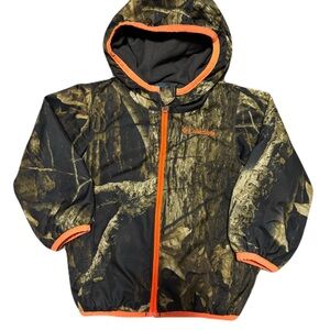 Columbia Camouflage Jacket with Bright Orange Accents 18-24 Months